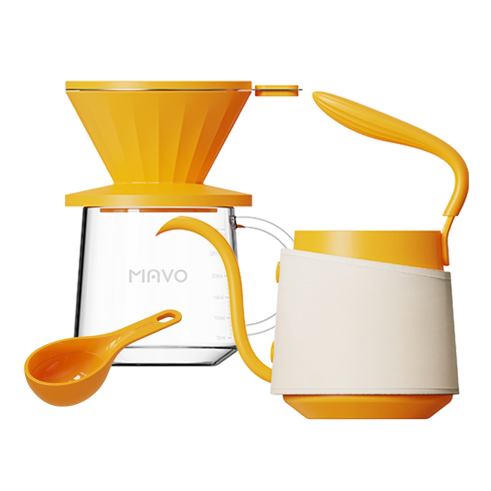 MAVO COFFEE OFFICIAL LITTLE WHALE POUR OVER SET YELLOW SETS