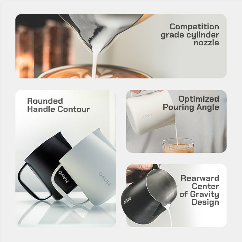 MAVO COFFEE OFFICIAL DRAIFT MILK FROTHING MILK FROTHING TOOLS