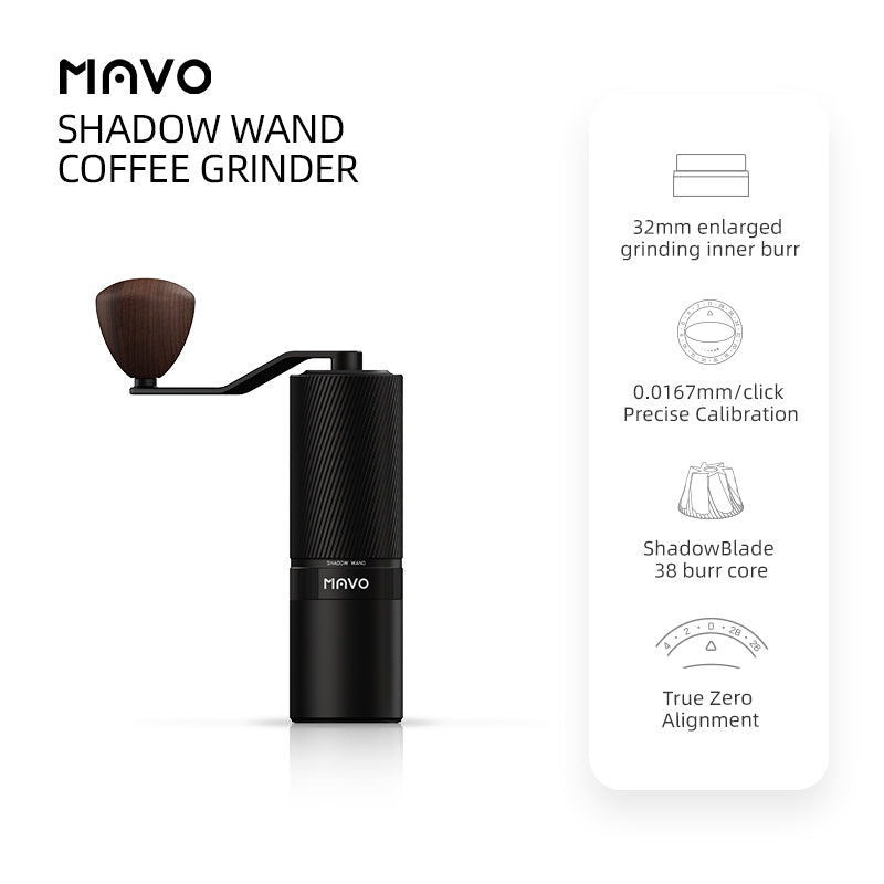 MAVO COFFEE OFFICIAL SHADOW WAND COFFEE GRINDER MANUAL COFFEE GRINDER