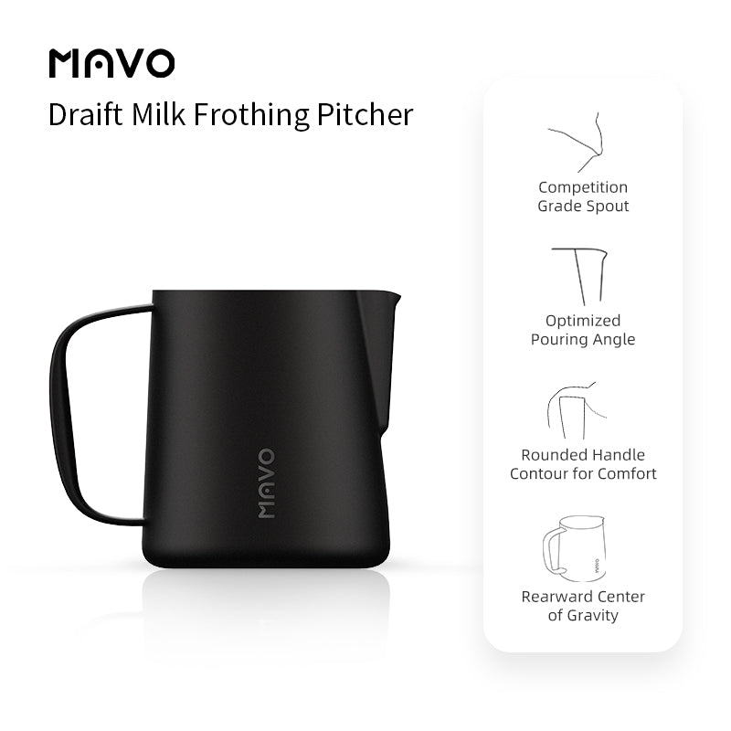 MAVO COFFEE OFFICIAL DRAIFT MILK FROTHING MILK FROTHING TOOLS
