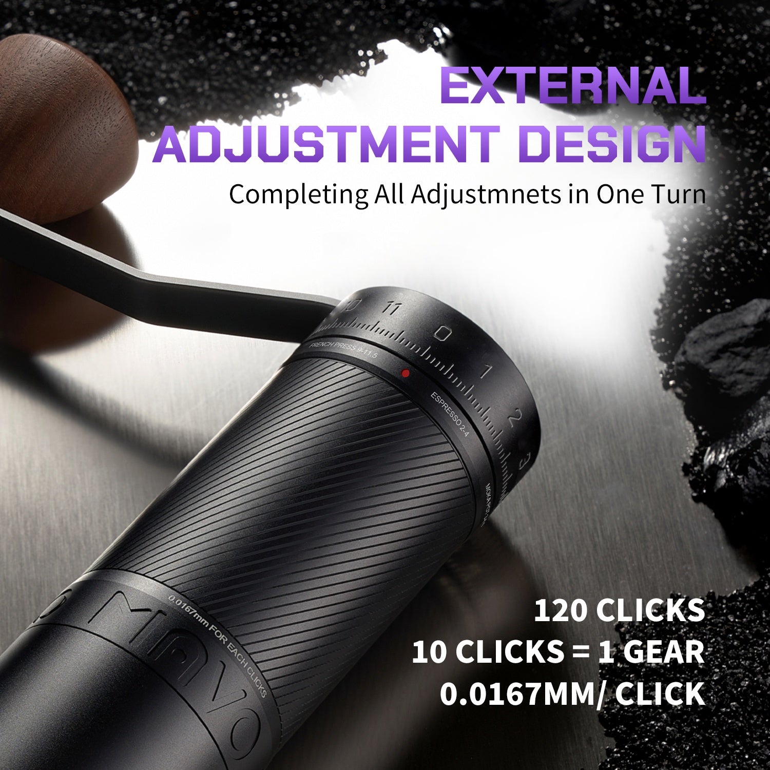 MAVO COFFEE OFFICIAL PHANTOX PRO COFFEE GRINDER MANUAL COFFEE GRINDER