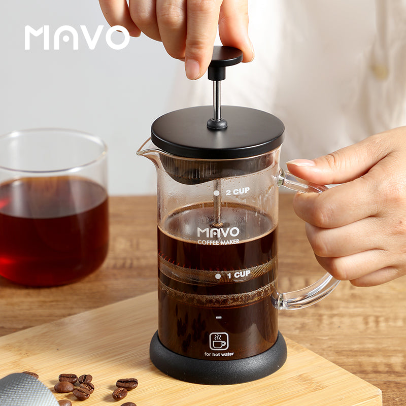MAVO COFFEE OFFICIAL DUAL FILTERF RENCH PRESS COFFEE BREWING TOOLS