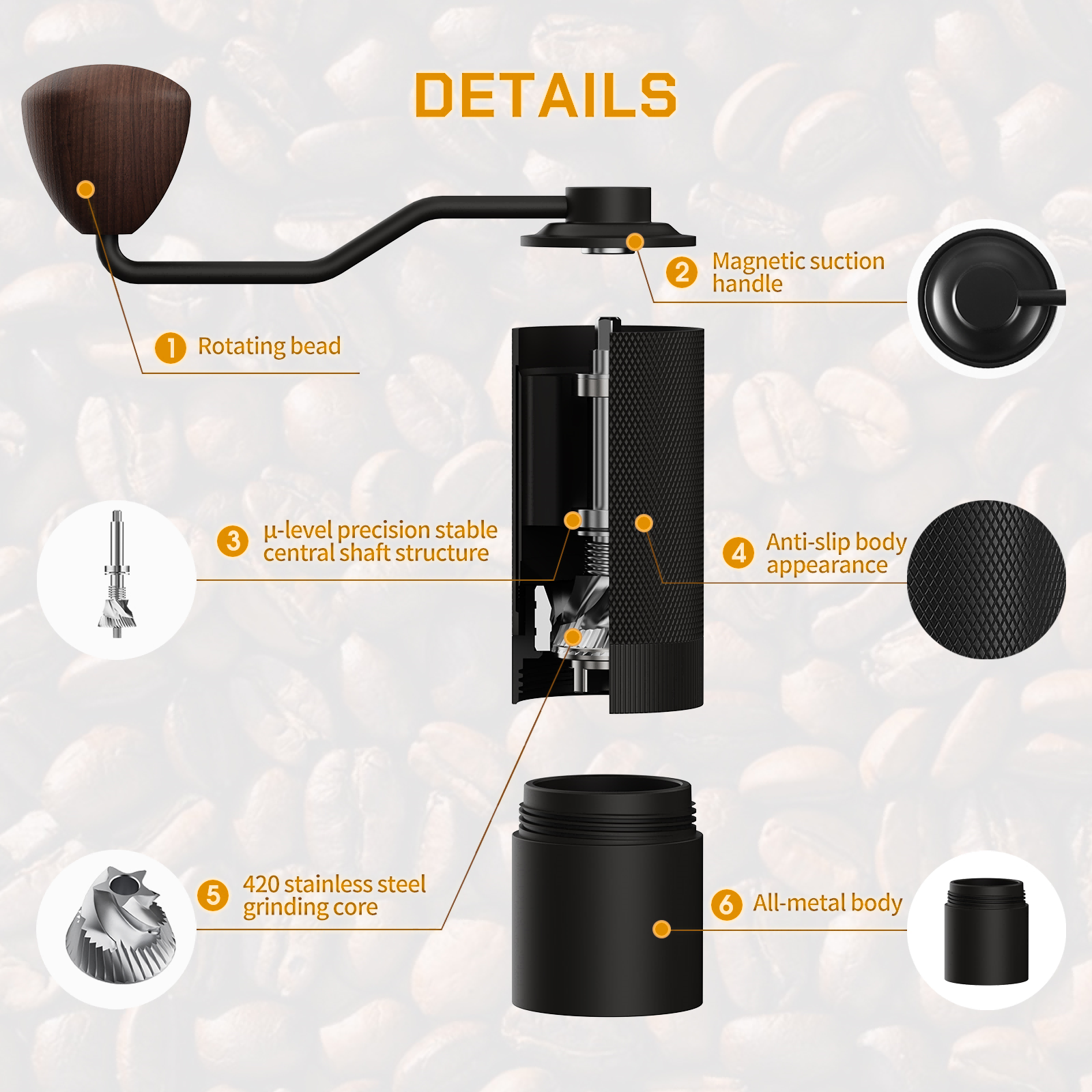 MAVO COFFEE OFFICIAL WIZARD COFFEE GRINDER 2.0 MANUAL COFFEE GRINDER