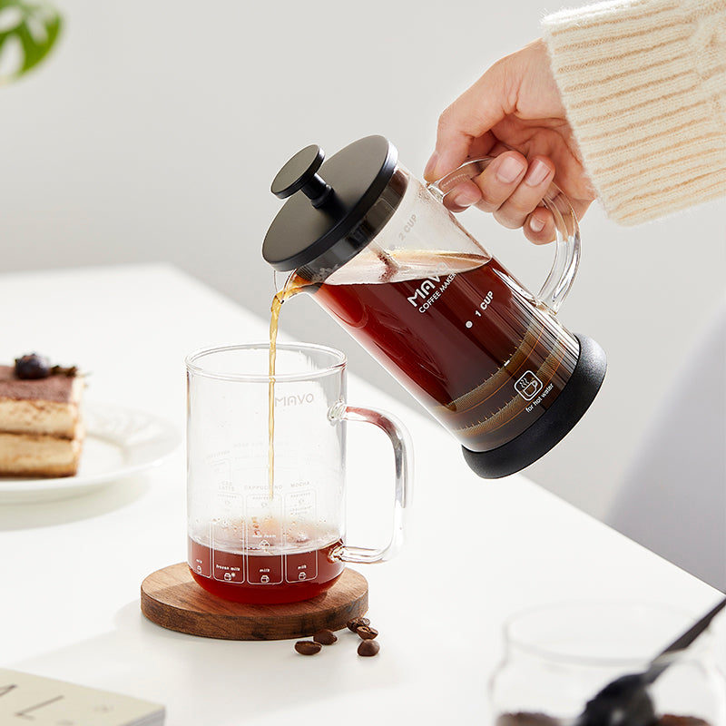 MAVO COFFEE OFFICIAL DUAL FILTERF RENCH PRESS COFFEE BREWING TOOLS