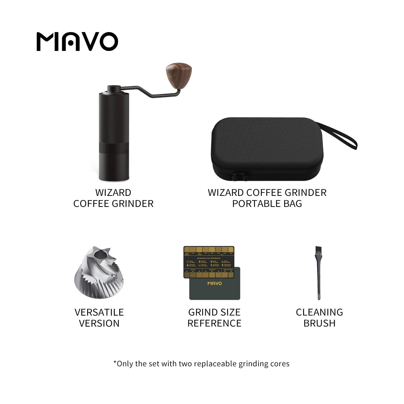 MAVO COFFEE OFFICIAL WIZARD COFFEE GRINDER 2.0 MANUAL COFFEE GRINDER