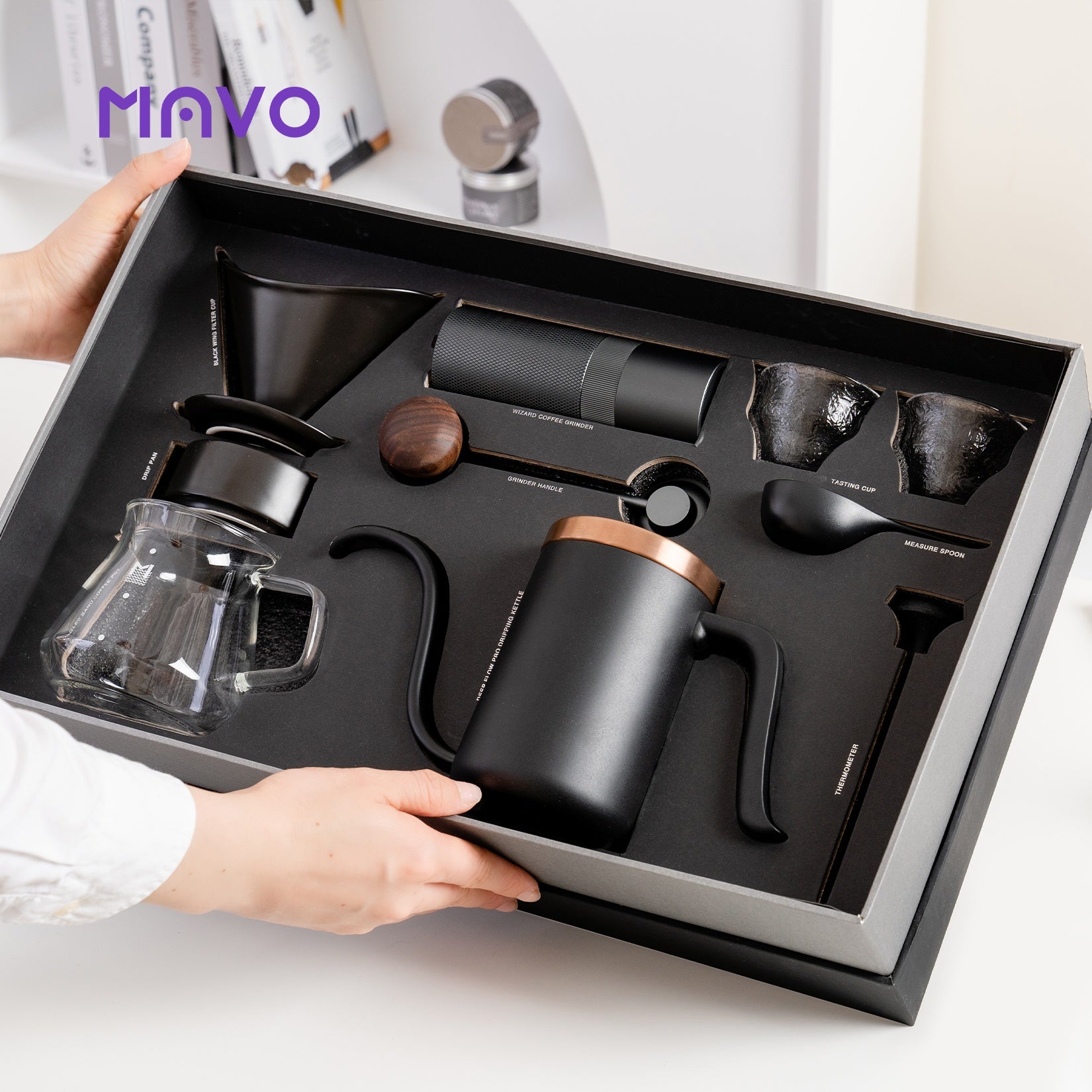 MAVO COFFEE OFFICIAL POUR OVER COFFEE SET BLACK SETS